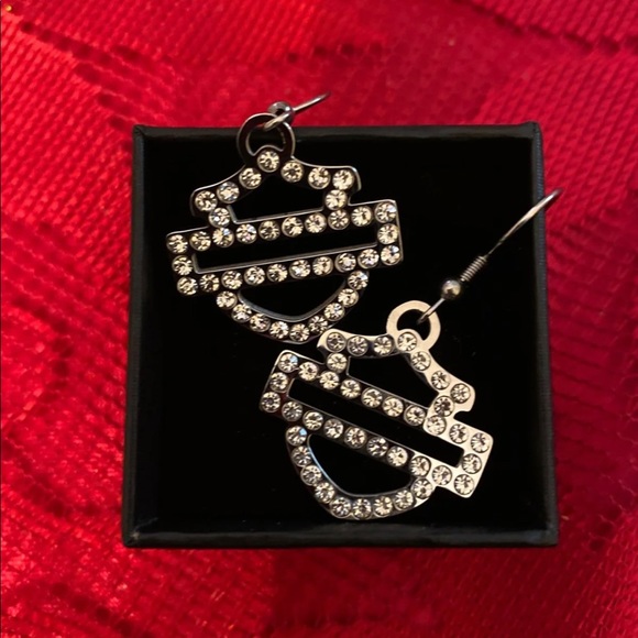 Harley-Davidson Jewelry - JUST IN🔥HD Shield Rhinestone shied earrings